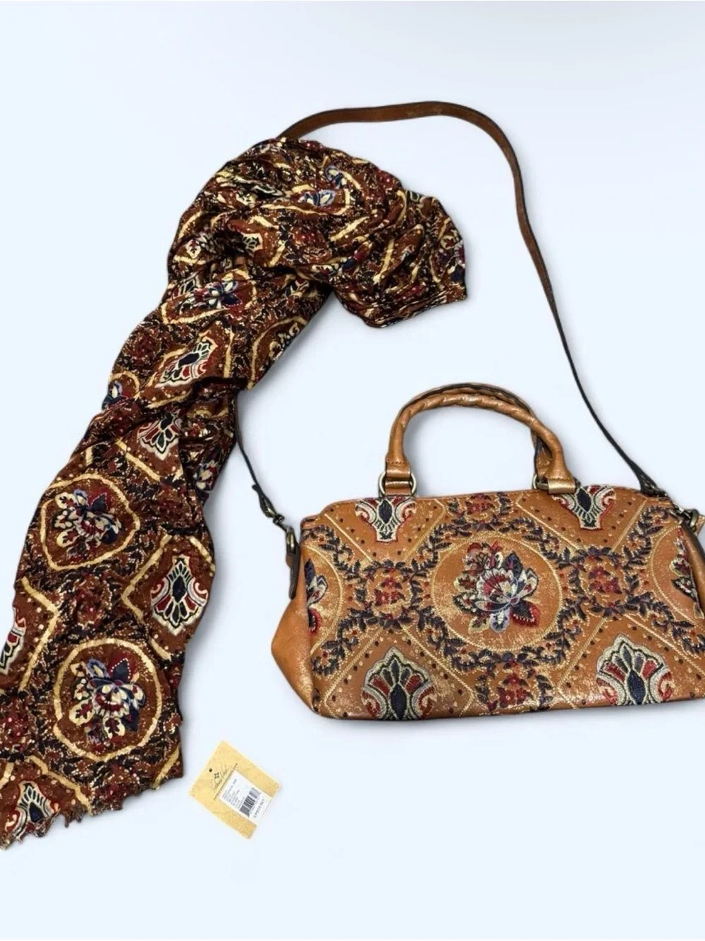 Patricia Nash Handbag with Matching Scarf